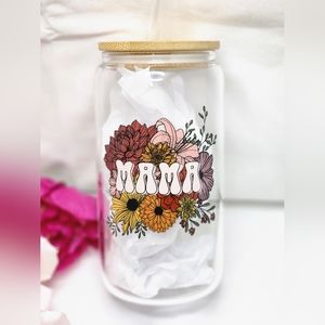 Mama spring glass tumbler